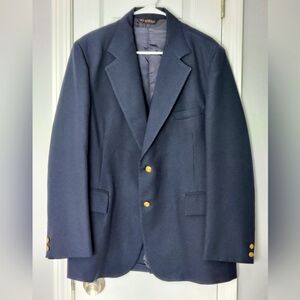 American Craftsman Navy Blazer and Matching Vest, Size 46